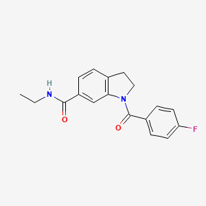 molecular formula C18H17FN2O2 B12925890 N-Ethyl-1-(4-fluorobenzoyl)indoline-6-carboxamide 