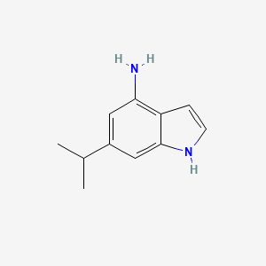 molecular formula C11H14N2 B1292590 6-Isopropyl-1H-indol-4-amine CAS No. 1000343-80-5