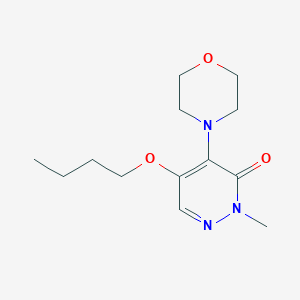 molecular formula C13H21N3O3 B12925914 5-butoxy-2-methyl-4-morpholinopyridazin-3(2H)-one CAS No. 55153-50-9