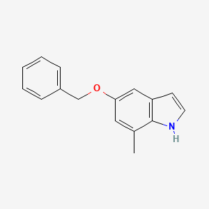 molecular formula C16H15NO B1292592 5-(Benzyloxy)-7-methyl-1H-indole CAS No. 4792-65-8