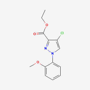 molecular formula C13H13ClN2O3 B12925945 Ethyl 4-chloro-1-(2-methoxyphenyl)-1H-pyrazole-3-carboxylate 