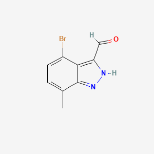 molecular formula C9H7BrN2O B1292595 4-Bromo-7-methyl-1H-indazole-3-carbaldehyde CAS No. 1000340-81-7