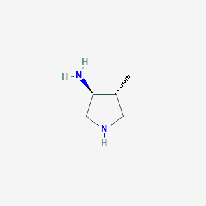 molecular formula C5H12N2 B129260 (3S,4R)-4-Methylpyrrolidin-3-amine CAS No. 144238-35-7