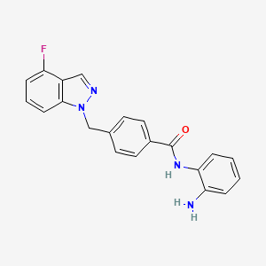 molecular formula C21H17FN4O B12926023 n-(2-Aminophenyl)-4-((4-fluoro-1h-indazol-1-yl)methyl)benzamide CAS No. 920315-07-7