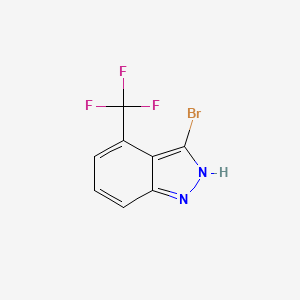 molecular formula C8H4BrF3N2 B1292605 3-Bromo-4-(trifluoromethyl)-1H-indazole CAS No. 1000342-21-1
