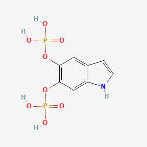 molecular formula C8H9NO8P2 B12926085 1H-Indole-5,6-diyl bis(dihydrogen phosphate) 