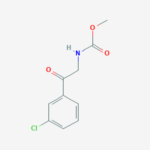 molecular formula C10H10ClNO3 B12926107 Methyl (2-(3-chlorophenyl)-2-oxoethyl)carbamate CAS No. 87428-19-1