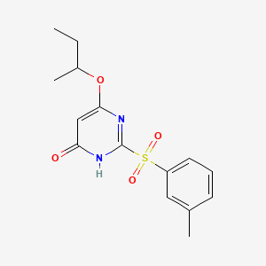 molecular formula C15H18N2O4S B12926112 6-sec-Butoxy-2-(toluene-3-sulfonyl)-3H-pyrimidin-4-one CAS No. 284681-81-8