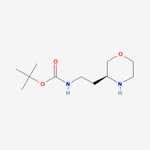 molecular formula C11H22N2O3 B12926154 tert-Butyl (S)-(2-(morpholin-3-yl)ethyl)carbamate 