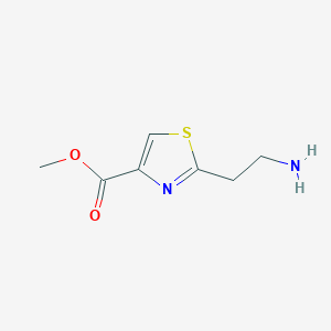 molecular formula C7H10N2O2S B12926244 Methyl 2-(2-aminoethyl)-1,3-thiazole-4-carboxylate 