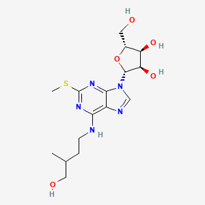 molecular formula C16H25N5O5S B12926276 N-(4-Hydroxy-3-methylbutyl)-2-(methylsulfanyl)adenosine CAS No. 37384-95-5