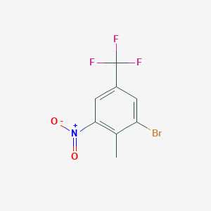 molecular formula C8H5BrF3NO2 B1292628 1-Bromo-2-methyl-3-nitro-5-(trifluoromethyl)benzene CAS No. 239079-89-1