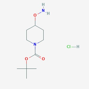 molecular formula C10H21ClN2O3 B1292630 1-BOC-4-Aminoxy piperidine hydrochloride 