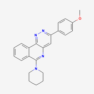 molecular formula C23H22N4O B12926301 Pyridazino(4,3-c)isoquinoline, 3-(4-methoxyphenyl)-6-(1-piperidinyl)- CAS No. 96825-91-1