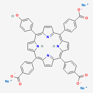 molecular formula C47H27N4Na3O7 B12926316 4,4',4''-[20-(4-Hydroxyphenyl)-21H,23H-porphine-5,10,15-triyl]tris[sodium benzoate] 