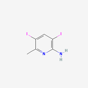 molecular formula C6H6I2N2 B1292632 3,5-Diiodo-6-methylpyridin-2-amine CAS No. 1000342-88-0