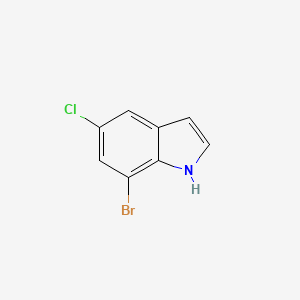molecular formula C8H5BrClN B1292633 7-溴-5-氯-1H-吲哚 CAS No. 292636-08-9
