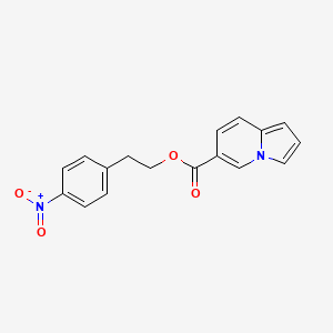 molecular formula C17H14N2O4 B12926330 4-Nitrophenethyl indolizine-6-carboxylate 