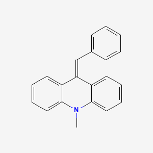 molecular formula C21H17N B12926331 Acridine, 9,10-dihydro-10-methyl-9-(phenylmethylene)- CAS No. 19656-33-8