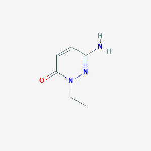 molecular formula C6H9N3O B12926334 6-Amino-2-ethylpyridazin-3(2H)-one CAS No. 143128-76-1