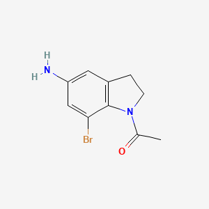 molecular formula C10H11BrN2O B1292634 1-Acetyl-7-bromoindolin-5-amine CAS No. 858193-23-4