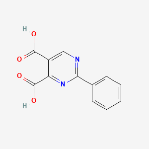 molecular formula C12H8N2O4 B12926342 2-Phenylpyrimidine-4,5-dicarboxylic acid CAS No. 64074-26-6