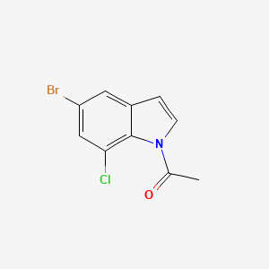 molecular formula C10H7BrClNO B1292635 1-(5-Bromo-7-chloro-1H-indol-1-yl)ethanone CAS No. 1000343-44-1