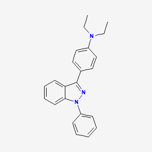 molecular formula C23H23N3 B12926351 N,N-Diethyl-4-(1-phenyl-1H-indazol-3-yl)aniline CAS No. 108828-52-0