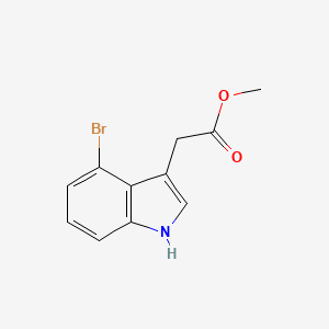 molecular formula C11H10BrNO2 B1292636 (4-溴-1H-吲哚-3-基)-乙酸甲酯 CAS No. 89245-37-4