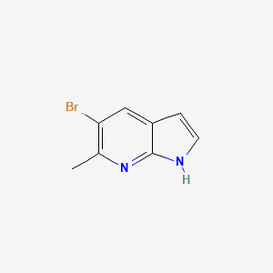 molecular formula C8H7BrN2 B1292637 5-Bromo-6-methyl-1H-pyrrolo[2,3-b]pyridine CAS No. 958358-00-4
