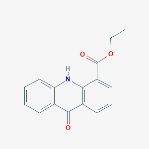 molecular formula C16H13NO3 B12926399 Ethyl 9-oxo-9,10-dihydroacridine-4-carboxylate CAS No. 59749-05-2