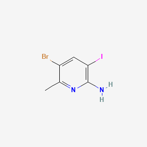 molecular formula C6H6BrIN2 B1292641 5-Bromo-3-iodo-6-methylpyridin-2-amine CAS No. 958357-86-3