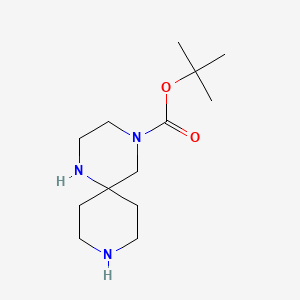 molecular formula C13H25N3O2 B12926426 tert-Butyl 1,4,9-triazaspiro[5.5]undecane-4-carboxylate 