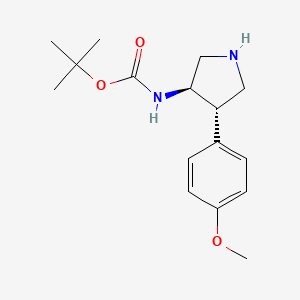 molecular formula C16H24N2O3 B12926441 tert-Butyl ((3R,4S)-4-(4-methoxyphenyl)pyrrolidin-3-yl)carbamate 