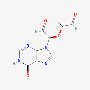 molecular formula C10H10N4O4 B12926457 5'-Deoxyinosine dialdehyde CAS No. 71671-62-0