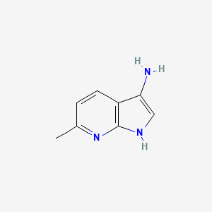 molecular formula C8H9N3 B1292646 6-Methyl-1H-pyrrolo[2,3-b]pyridin-3-amine CAS No. 1000340-30-6