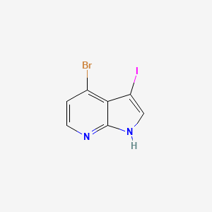 molecular formula C7H4BrIN2 B1292647 4-Bromo-3-iodo-1H-pyrrolo[2,3-B]pyridine CAS No. 1000340-34-0