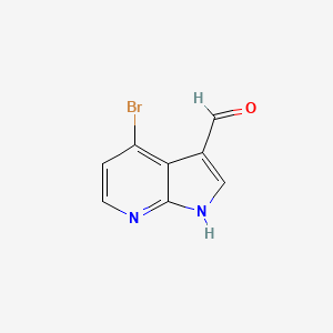 molecular formula C8H5BrN2O B1292649 4-Bromo-1H-pyrrolo[2,3-B]pyridine-3-carbaldehyde CAS No. 1000340-35-1