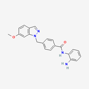 molecular formula C22H20N4O2 B12926504 n-(2-Aminophenyl)-4-((6-methoxy-1h-indazol-1-yl)methyl)benzamide CAS No. 920315-17-9