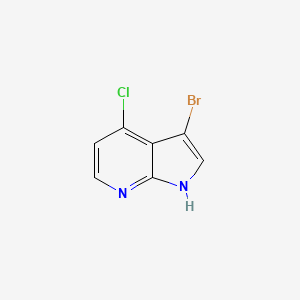 molecular formula C7H4BrClN2 B1292651 3-Bromo-4-chloro-1H-pyrrolo[2,3-b]pyridine CAS No. 1000340-39-5