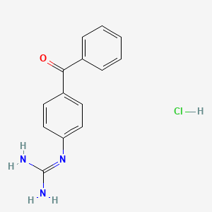 molecular formula C14H14ClN3O B12926515 1-(4-Benzoylphenyl)guanidine hydrochloride 