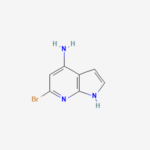 molecular formula C7H6BrN3 B1292653 6-溴-1H-吡咯并[2,3-b]吡啶-4-胺 CAS No. 1000340-72-6