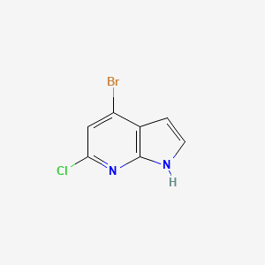 molecular formula C7H4BrClN2 B1292654 4-bromo-6-chloro-1H-pyrrolo[2,3-b]pyridine CAS No. 942920-50-5