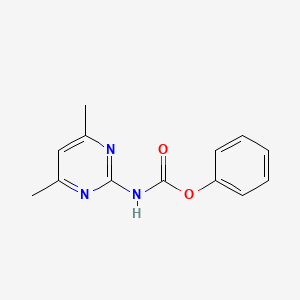 molecular formula C13H13N3O2 B12926570 Phenyl (4,6-dimethylpyrimidin-2-yl)carbamate CAS No. 89819-24-9