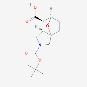 molecular formula C14H21NO5 B12926574 rel-(6R,7R,7AR)-2-(tert-butoxycarbonyl)octahydro-3a,6-epoxyisoindole-7-carboxylic acid 