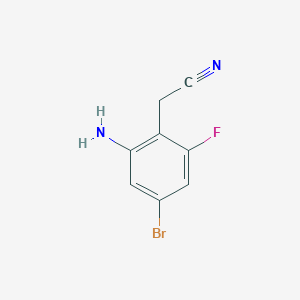 molecular formula C8H6BrFN2 B1292658 2-(2-amino-4-bromo-6-fluorophenyl)acetonitrile CAS No. 1000340-98-6