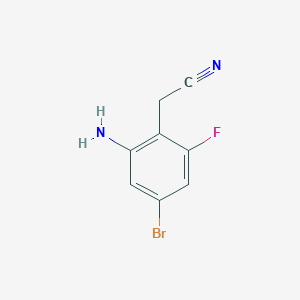 molecular formula C8H6BrFN2 B1292658 5-Bromo-2-cyanomethyl-3-Fluoroaniline CAS No. 1000340-98-6