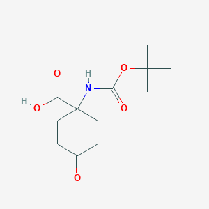 molecular formula C12H19NO5 B1292669 1-(Boc-amino)-4-oxocyclohexanecarboxylic acid CAS No. 285996-76-1