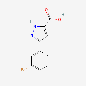 molecular formula C10H7BrN2O2 B1292671 5-(3-Bromophenyl)-1H-pyrazole-3-carboxylic acid CAS No. 1135821-47-4