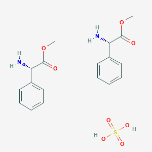 molecular formula C18H24N2O8S B12926725 Methyl (S)-2-amino-2-phenylacetate hemisulfate 